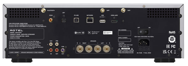 Rotel RAS-5000 Amplified Streamer – Audioshop