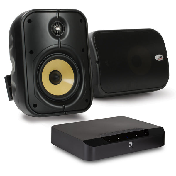 PSB CS500 Outdoor Speakers and Bluesound POWERNODE EDGE Bundle
