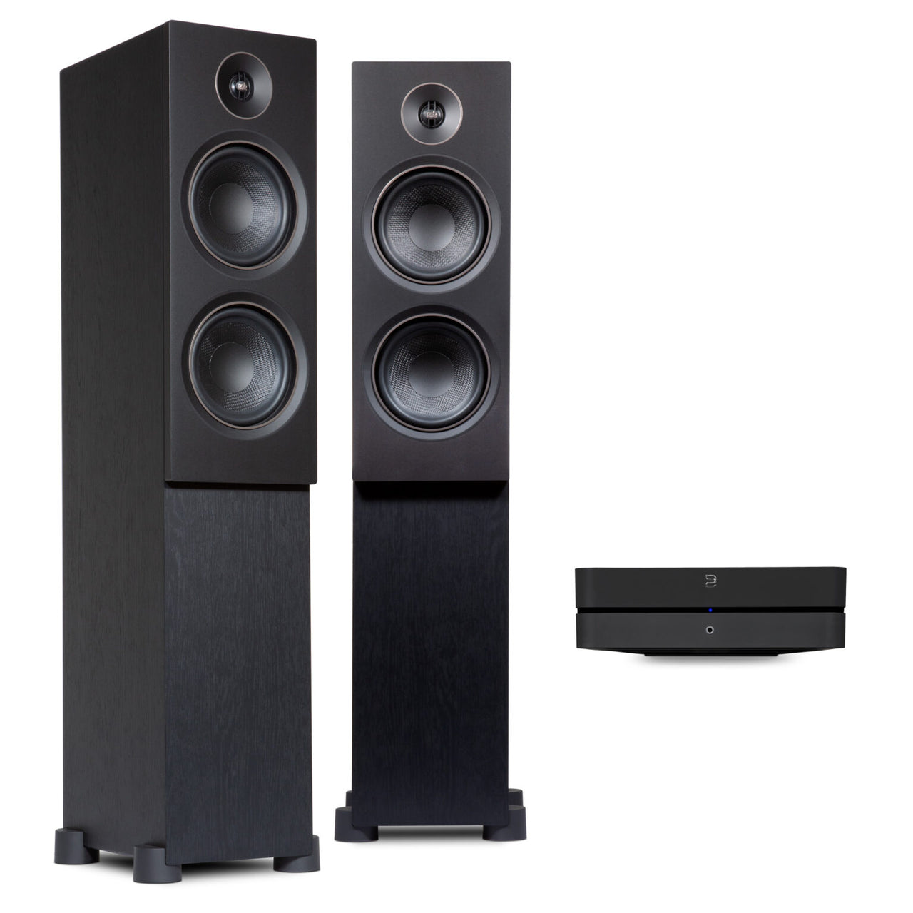 PSB Alpha T20 Floorstanding Speakers and Bluesound POWERNODE Bundle